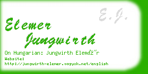 elemer jungwirth business card